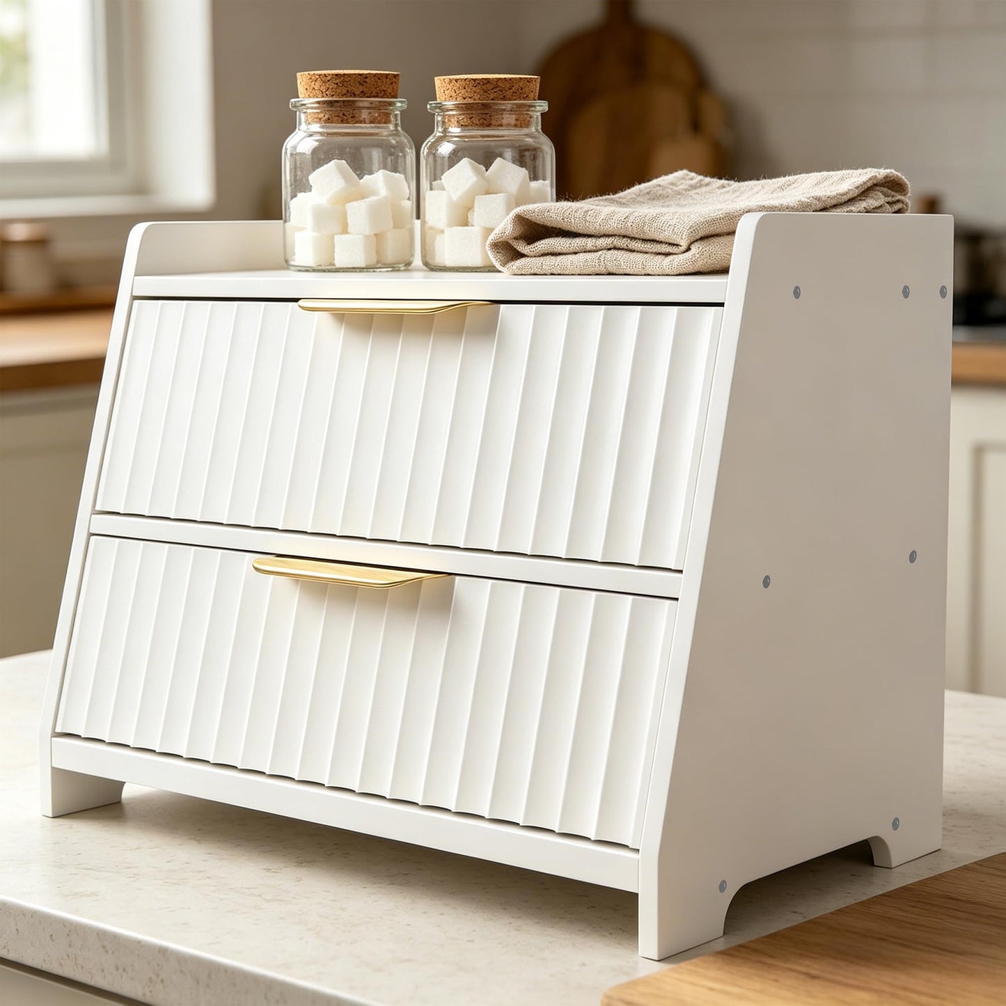 Elevated Bread Storage Cabinet