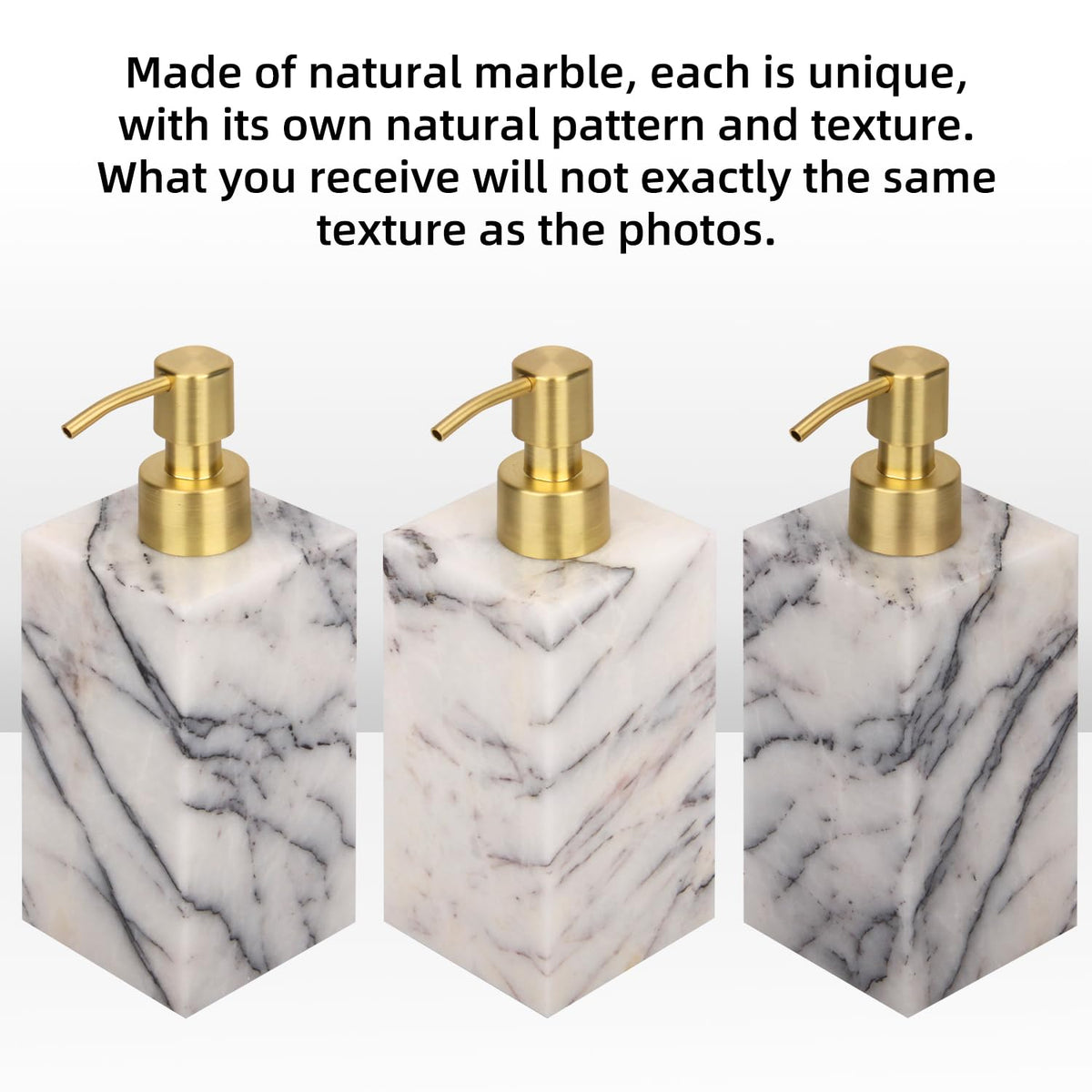 Natural Calacatta Viola Marble Soap Dispenser