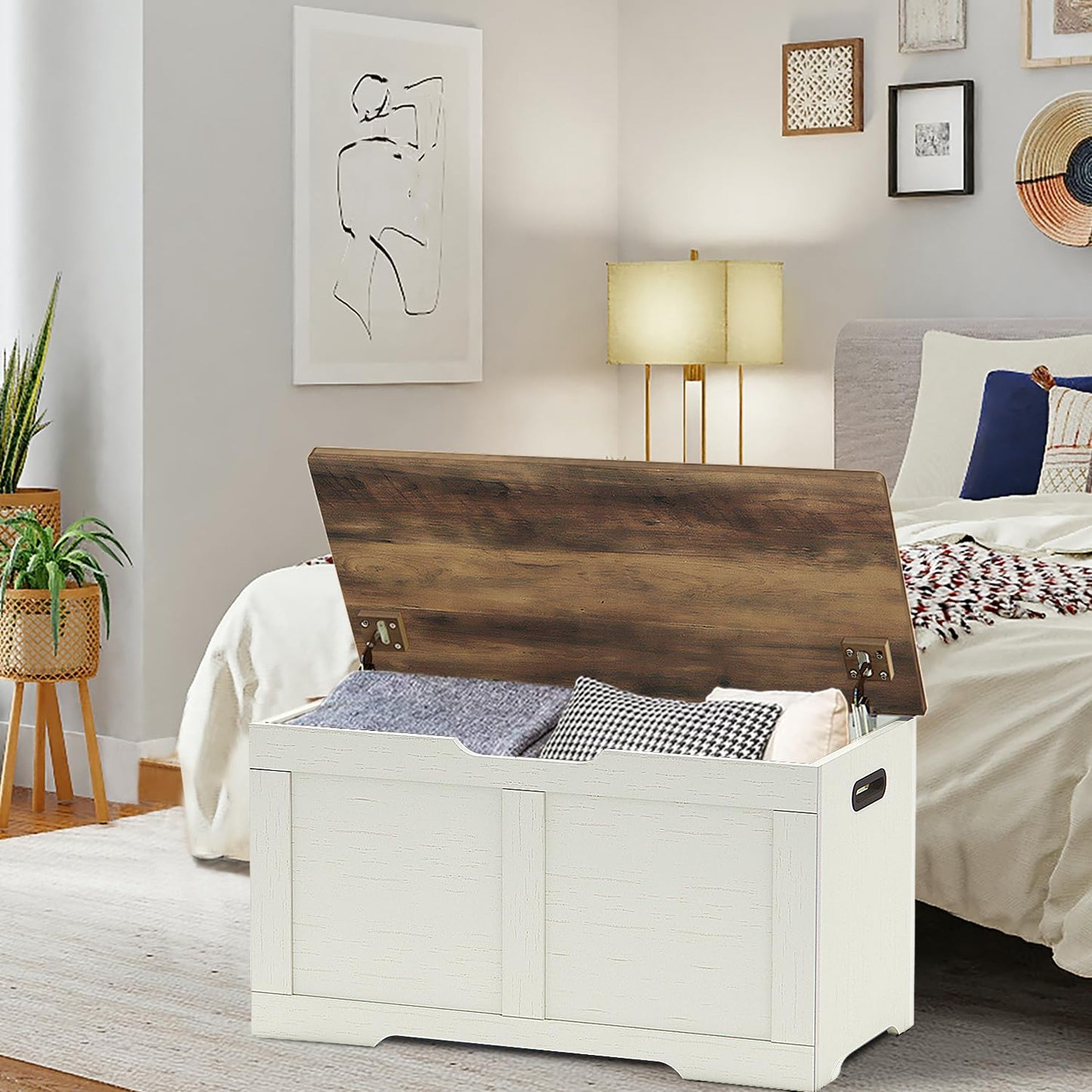 Timberer 47.2" Wooden Extra Large Storage Trunk