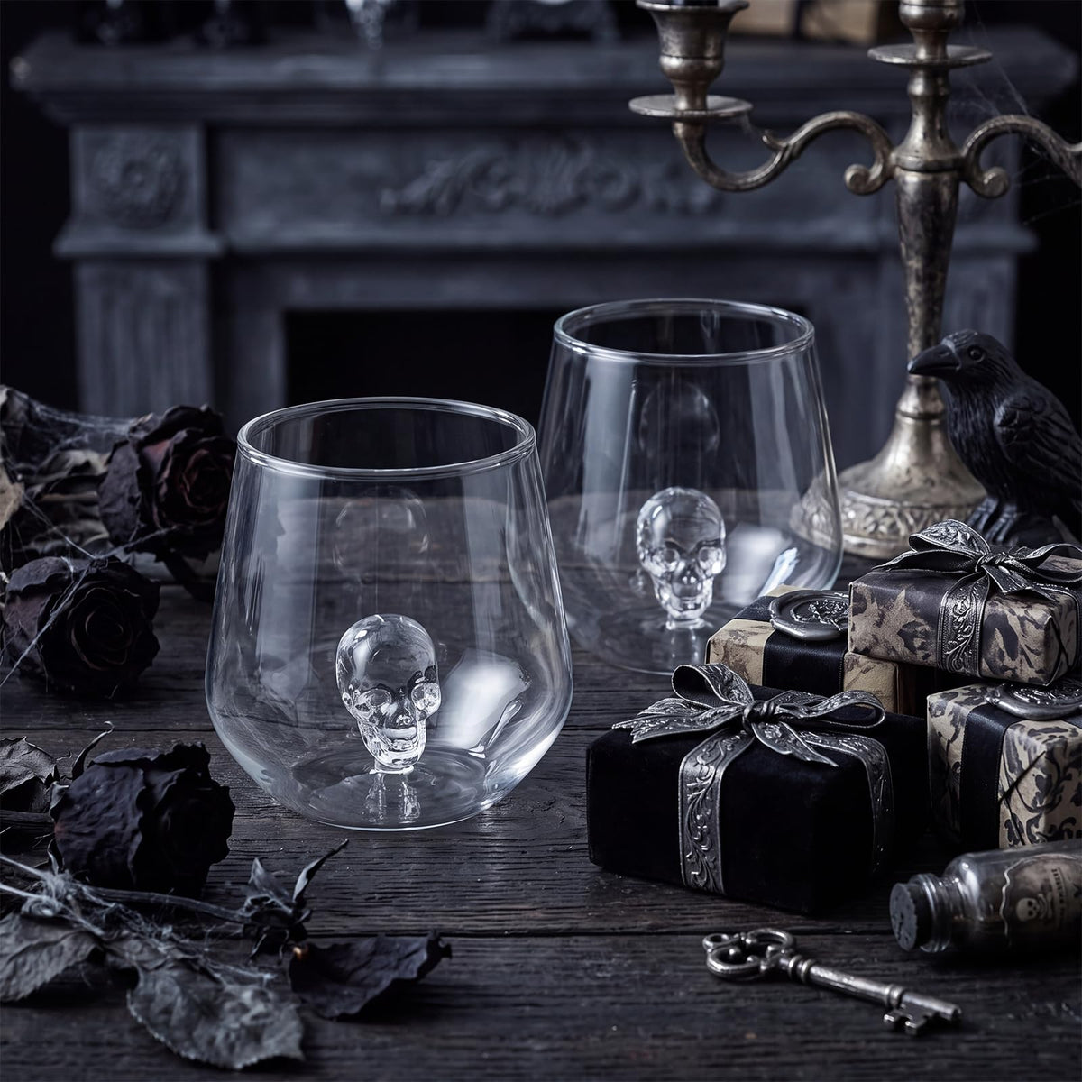 2 Pcs Halloween Wine Glass 12oz
