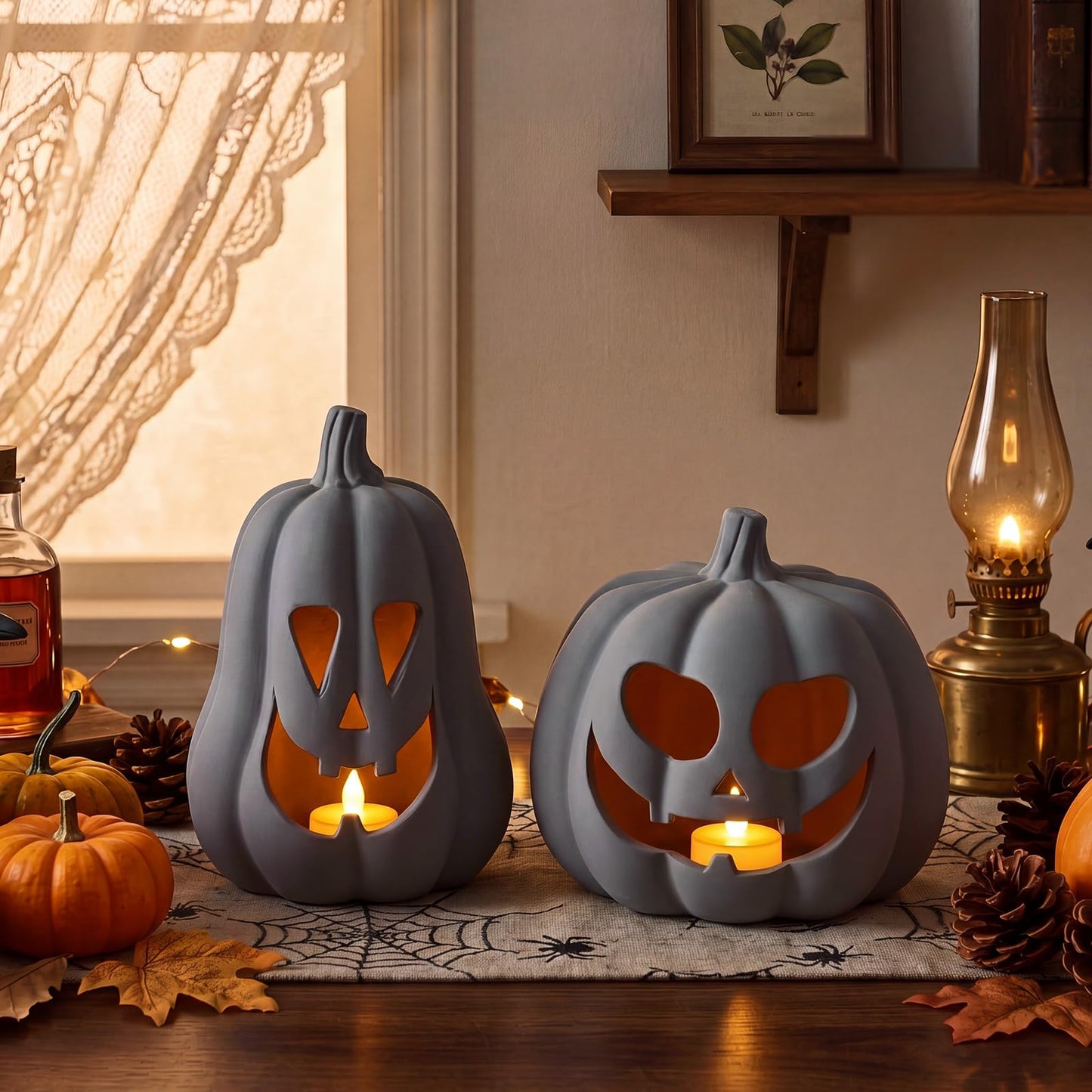 2 Pack Fall Terracotta Pumpkins