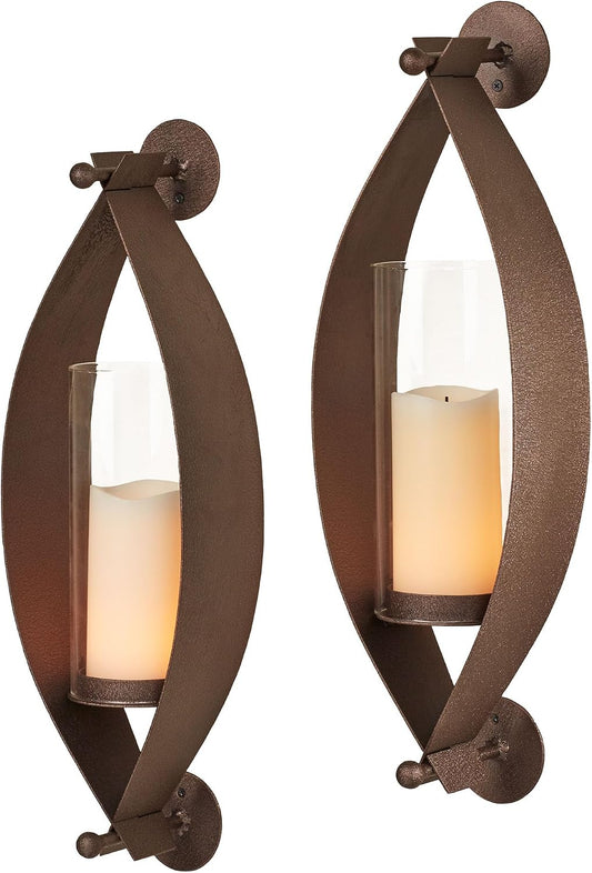 Wall Sconce Pair, Bronze, Set of 2