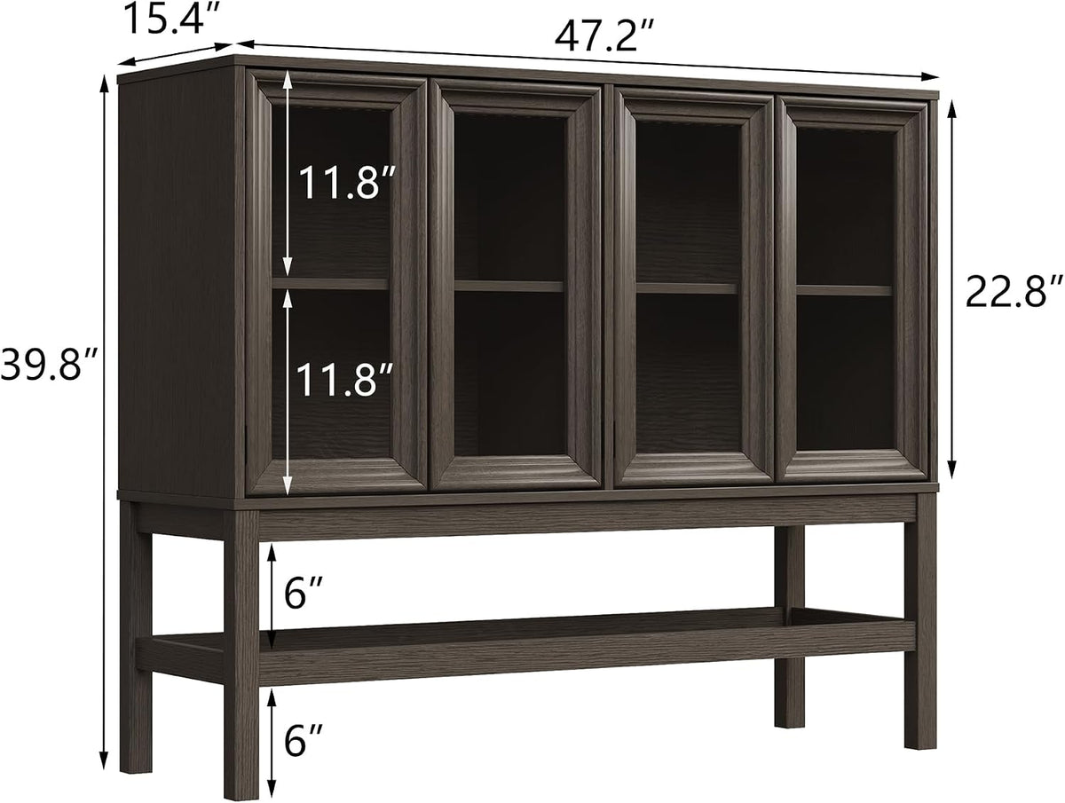 Mid-Century Modern Sideboard Buffet Cabinet with Storage