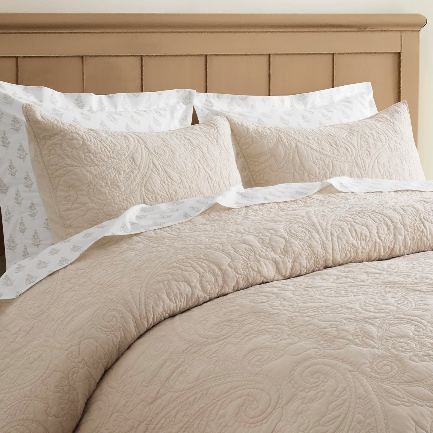 100% Cotton Scallop Quilt Set