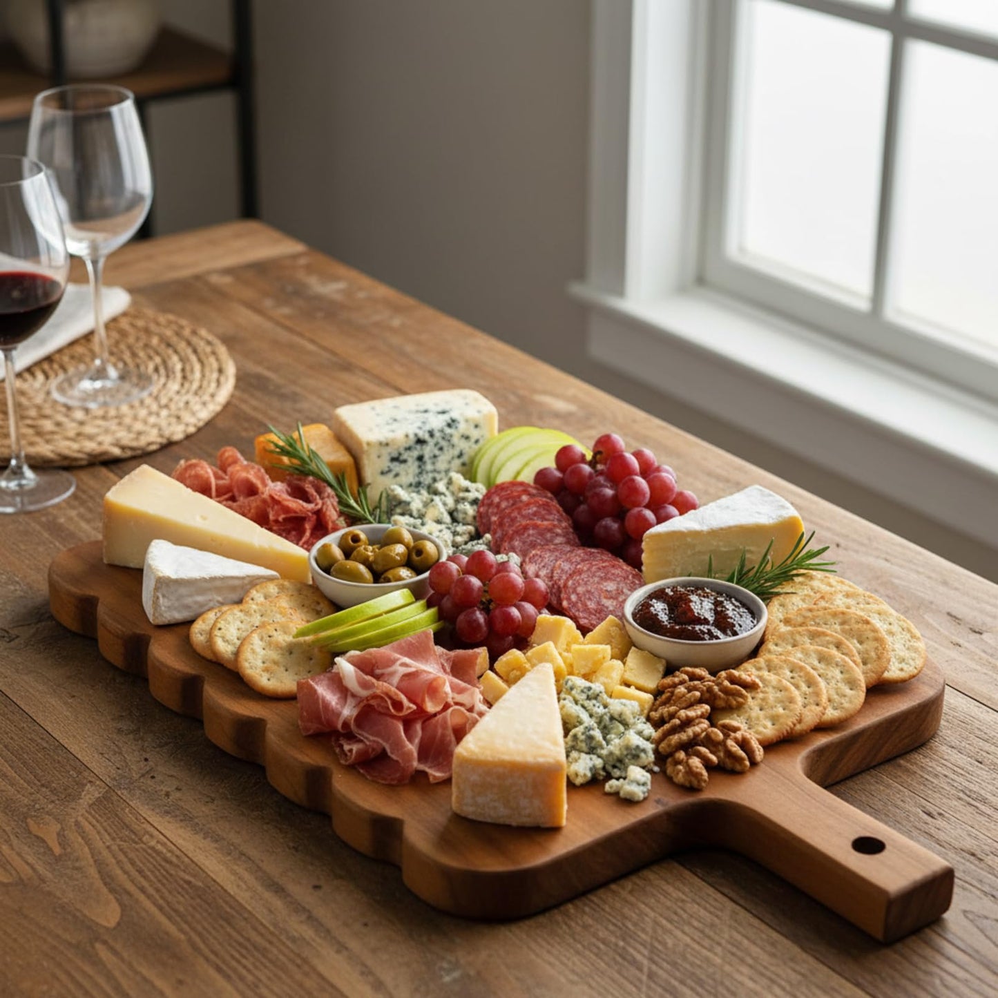 Novabright Scalloped Shaped Wood Cutting Board Wooden Serving Tray Farmhouse Kitchen Decoration for Holiday Party Accessories Table Home Shelf Dining Room Gifts(dark Brown, 1 Pcs)
