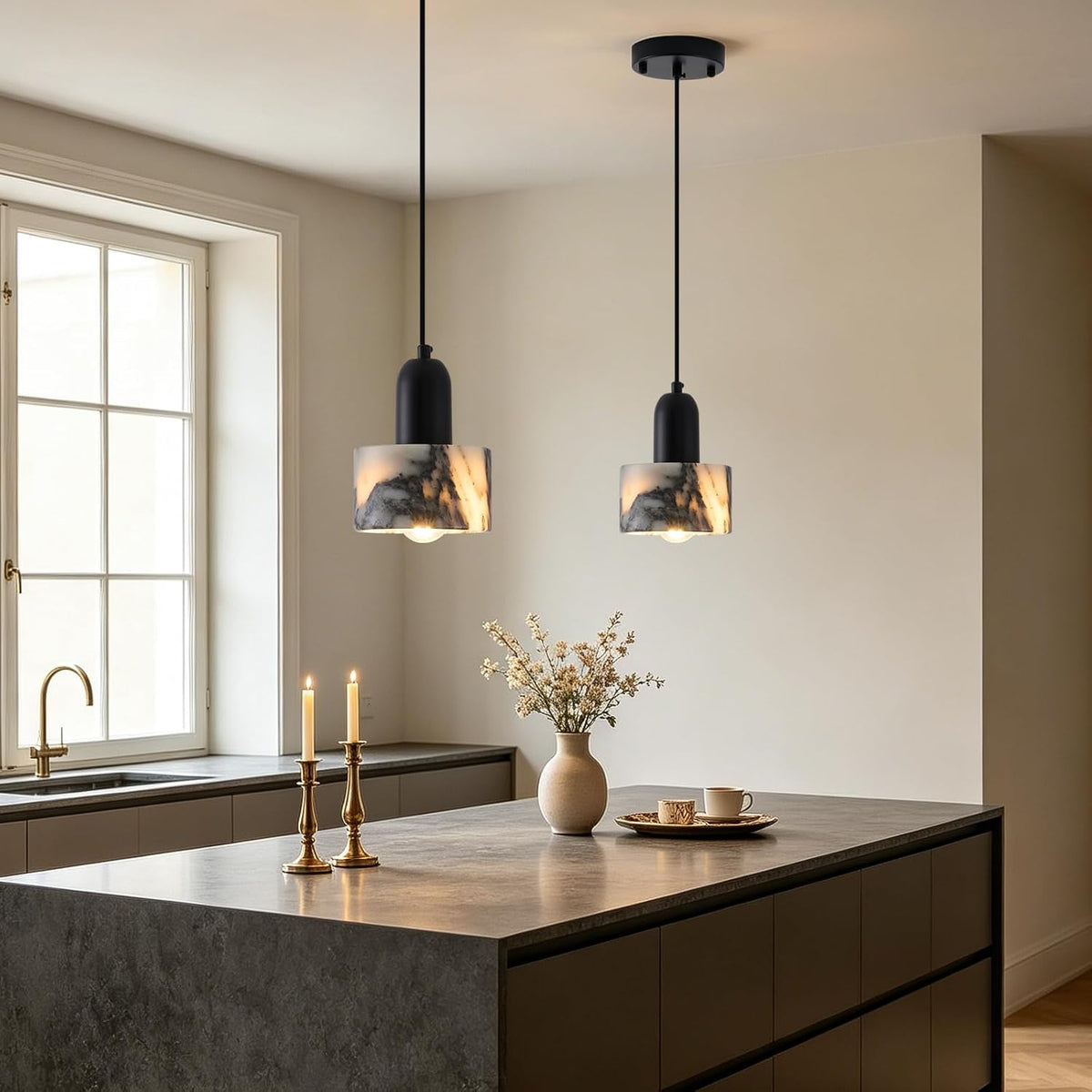Natural Stone Marble Pendants