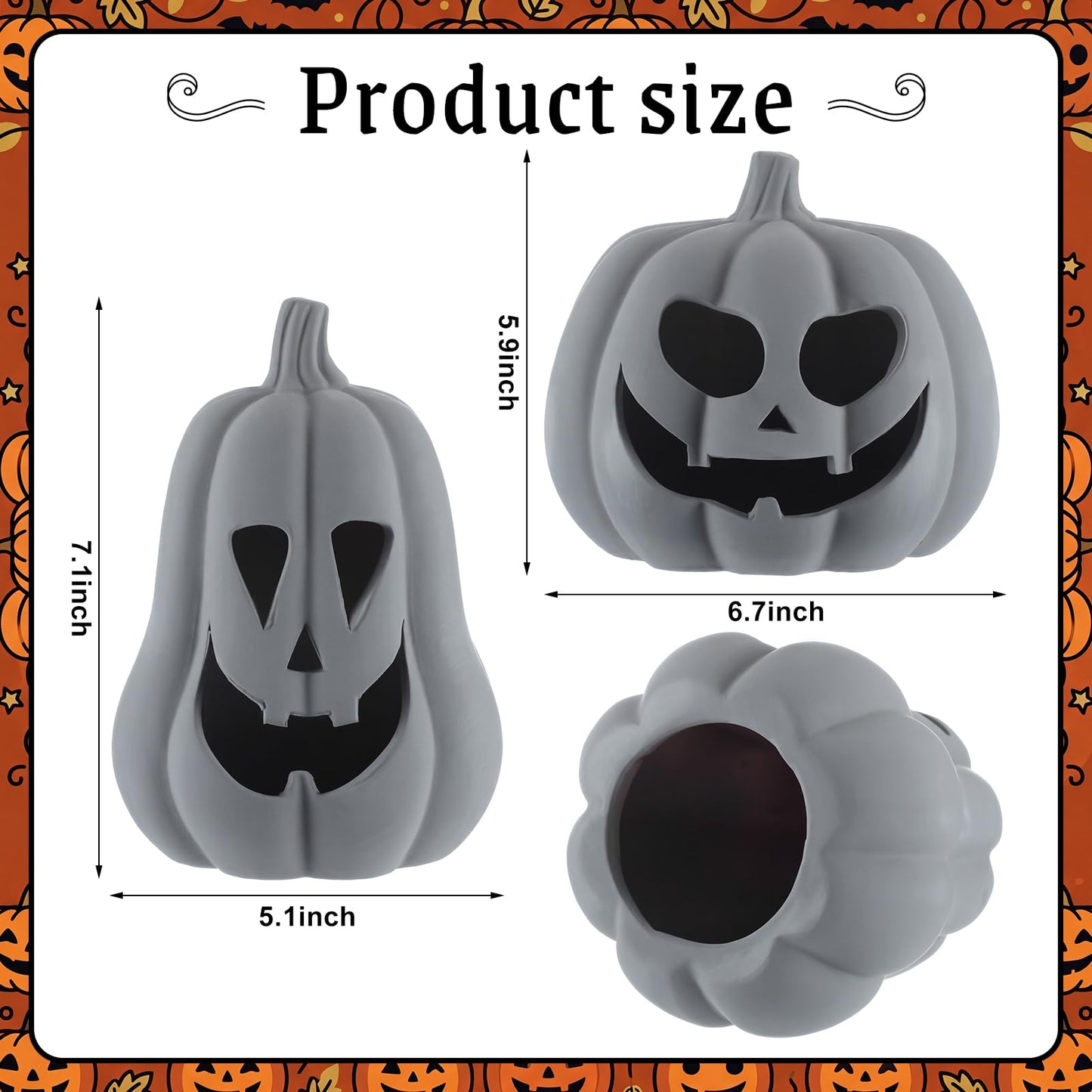 2 Pack Fall Terracotta Pumpkins