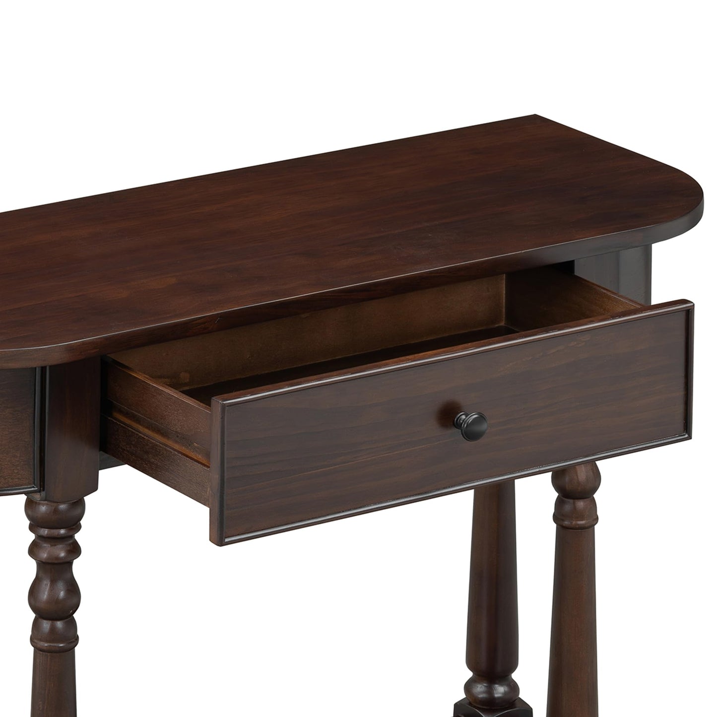 36-Inch Retro Console Sofa Table with Drawer & Storage Shelf