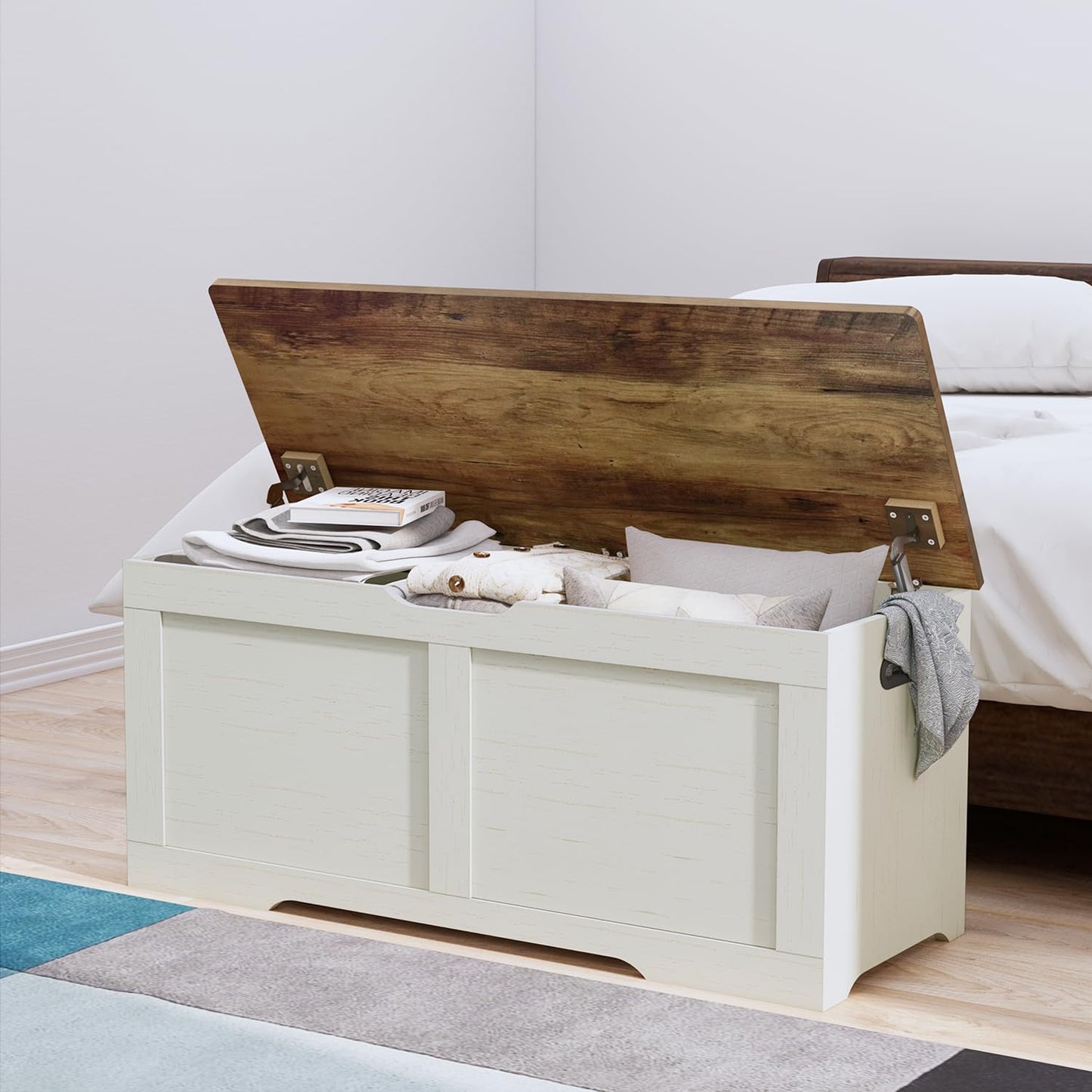 Timberer 47.2" Wooden Extra Large Storage Trunk