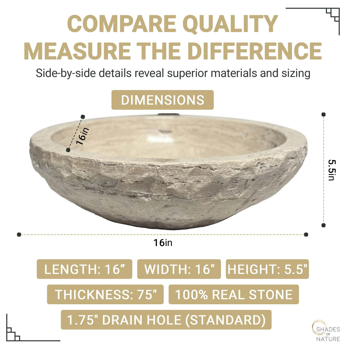 Oval Natural Stone Wash Basin Travertine Vessel Sink