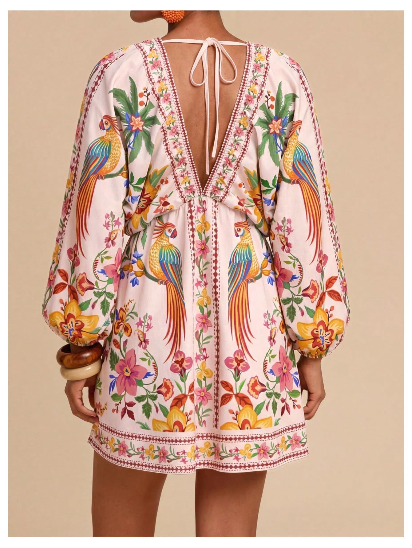 Women's Boho Floral Mini Dresses