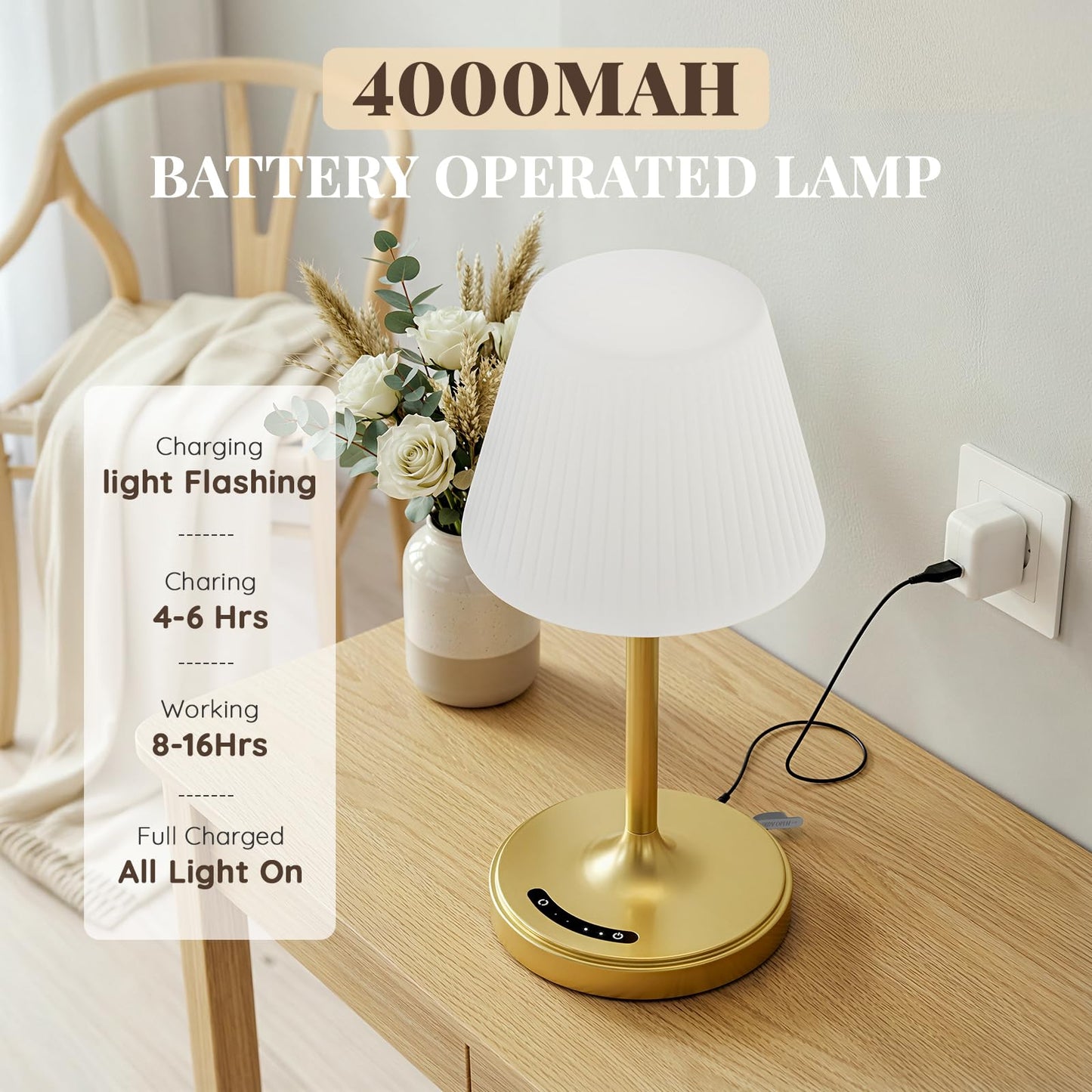Cordless Waterproof Shower Lamp
