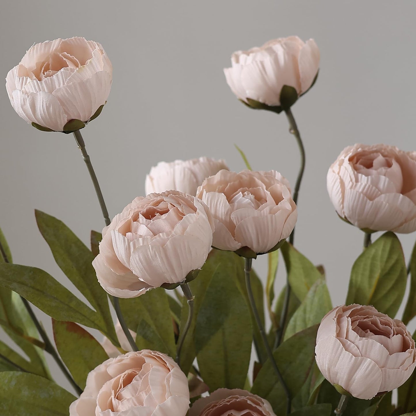 6 Pcs Faux Silk Peony Artificial Flowers 27" Stems
