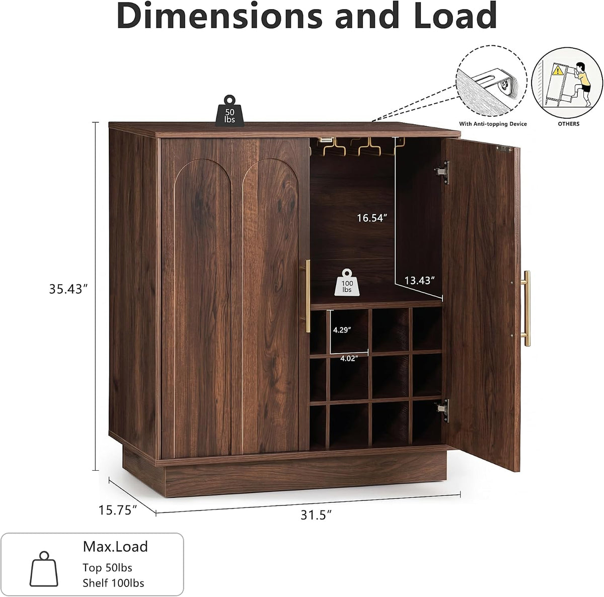 Mid Century Modern Wine Bar Cabinet