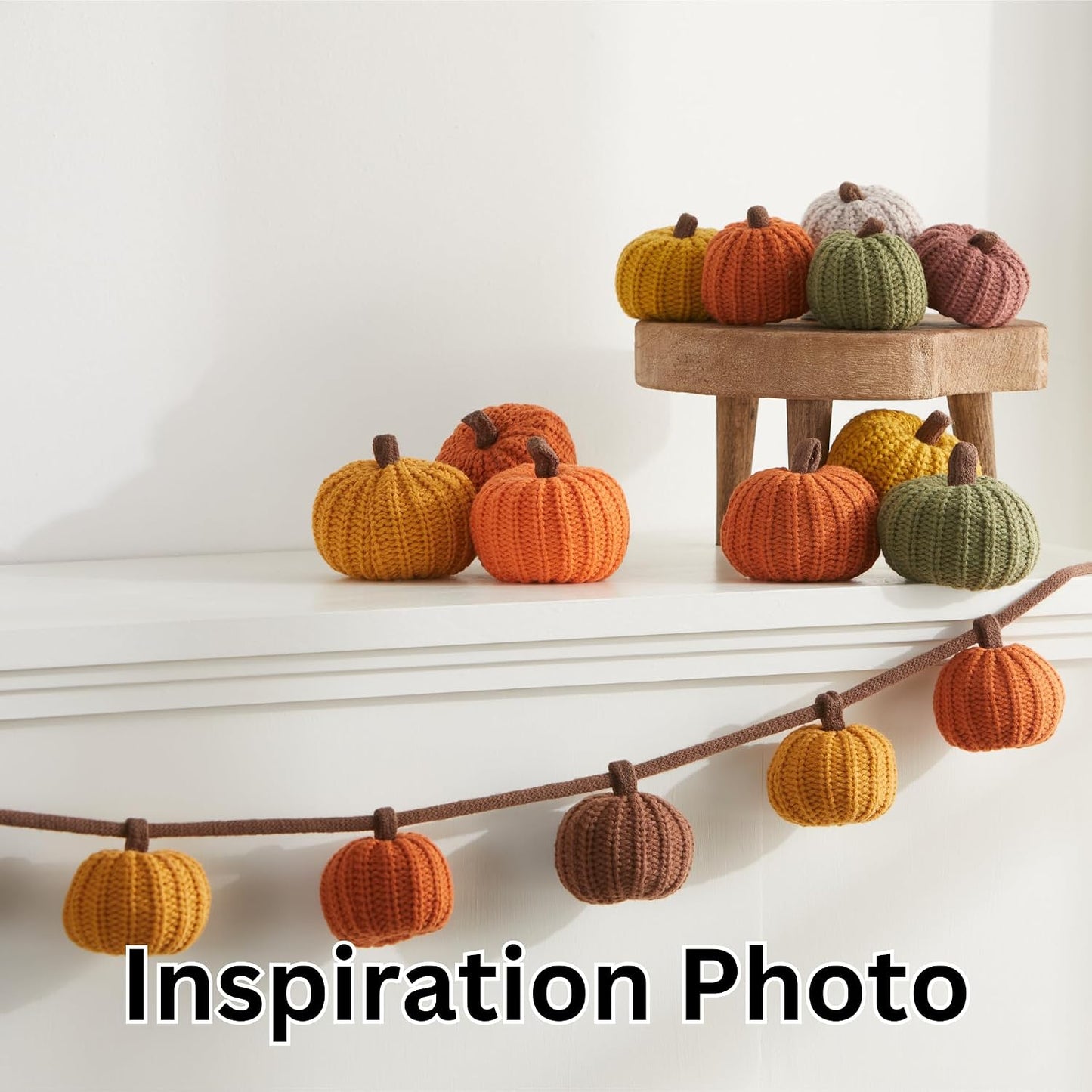 Set of 3 Cozy Knit Pumpkins
