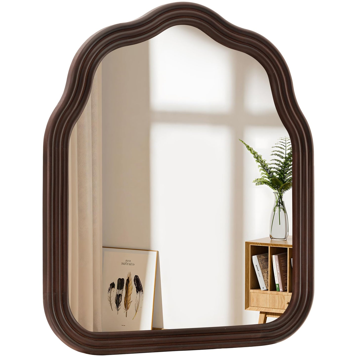 24Wood Arch Bathroom Mirror for Wall