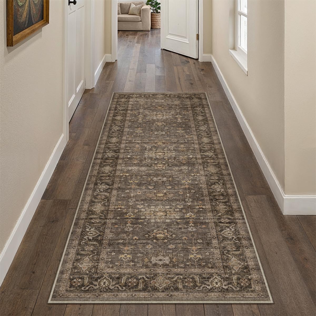 Dark Brown Vintage Rug