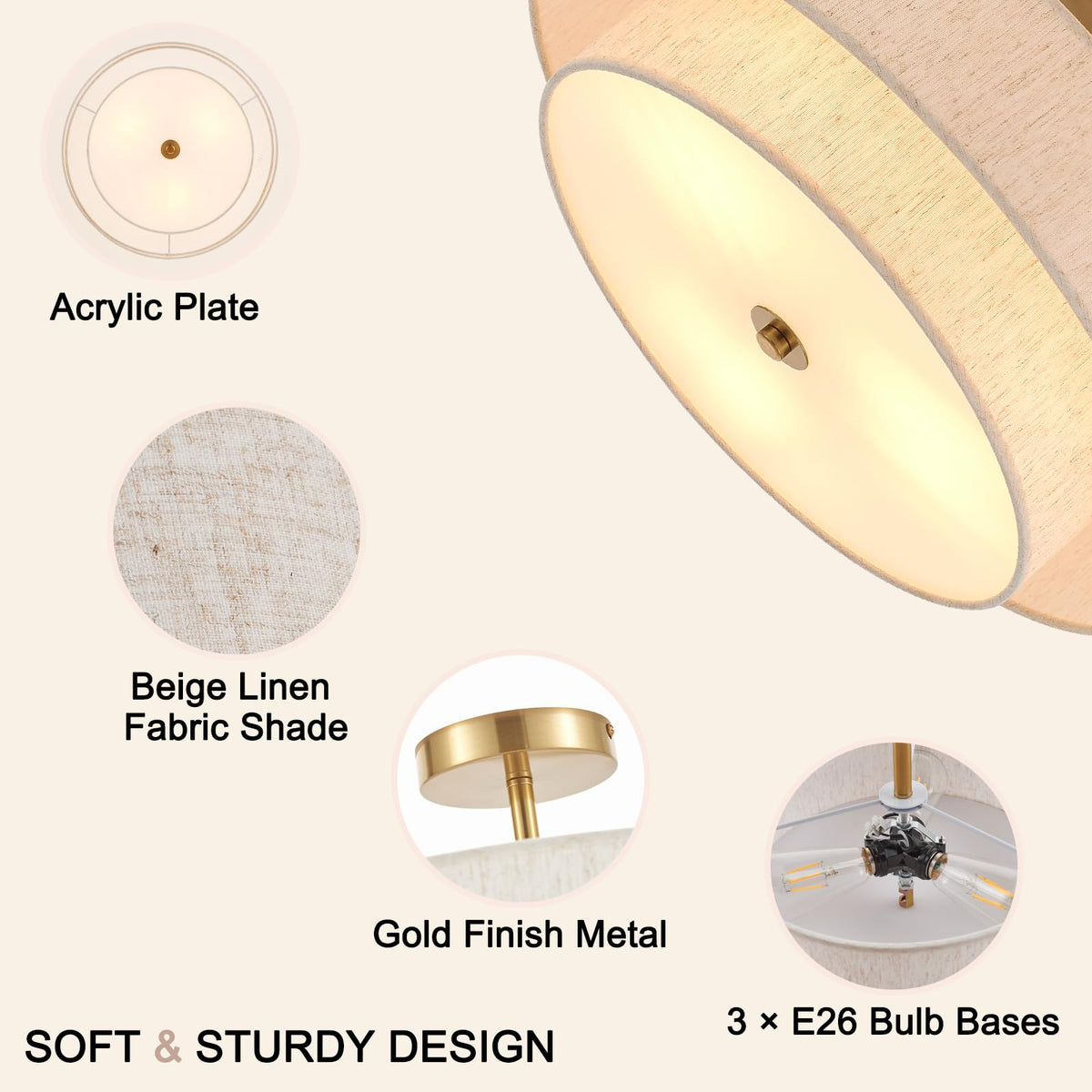 Semi Flush Mount Ceiling Fixture