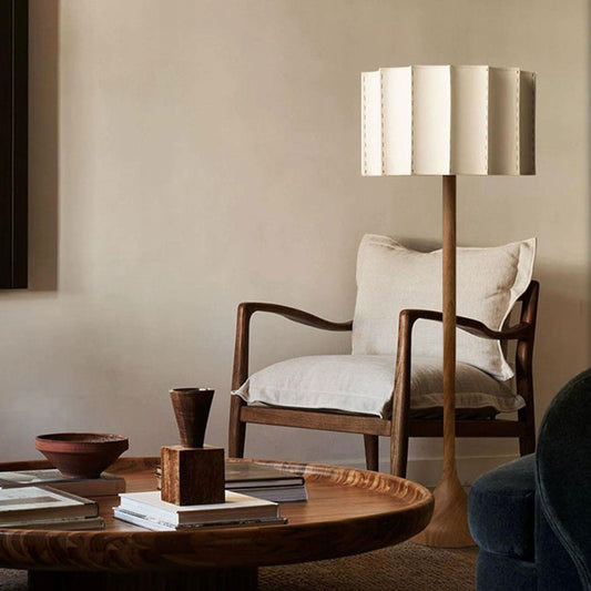 Solid Wooden Floor or Table Lamp