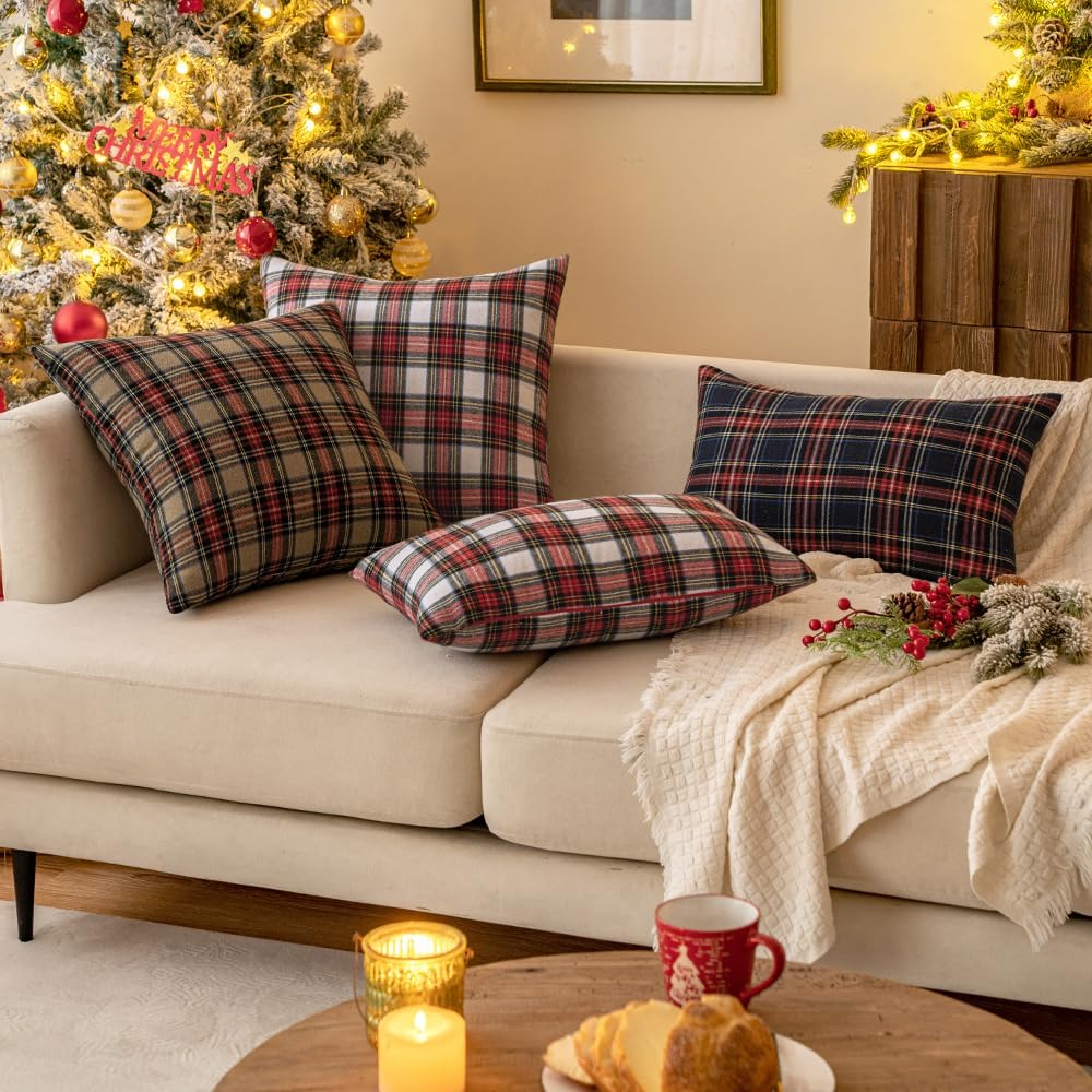 Fall Plaid Pillow Covers