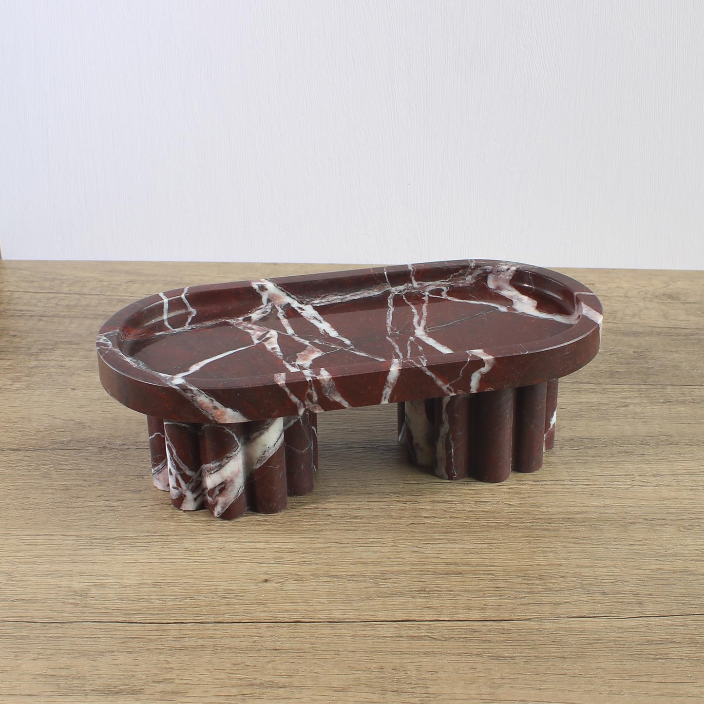 Natural Travertine Marble Oval Tray
