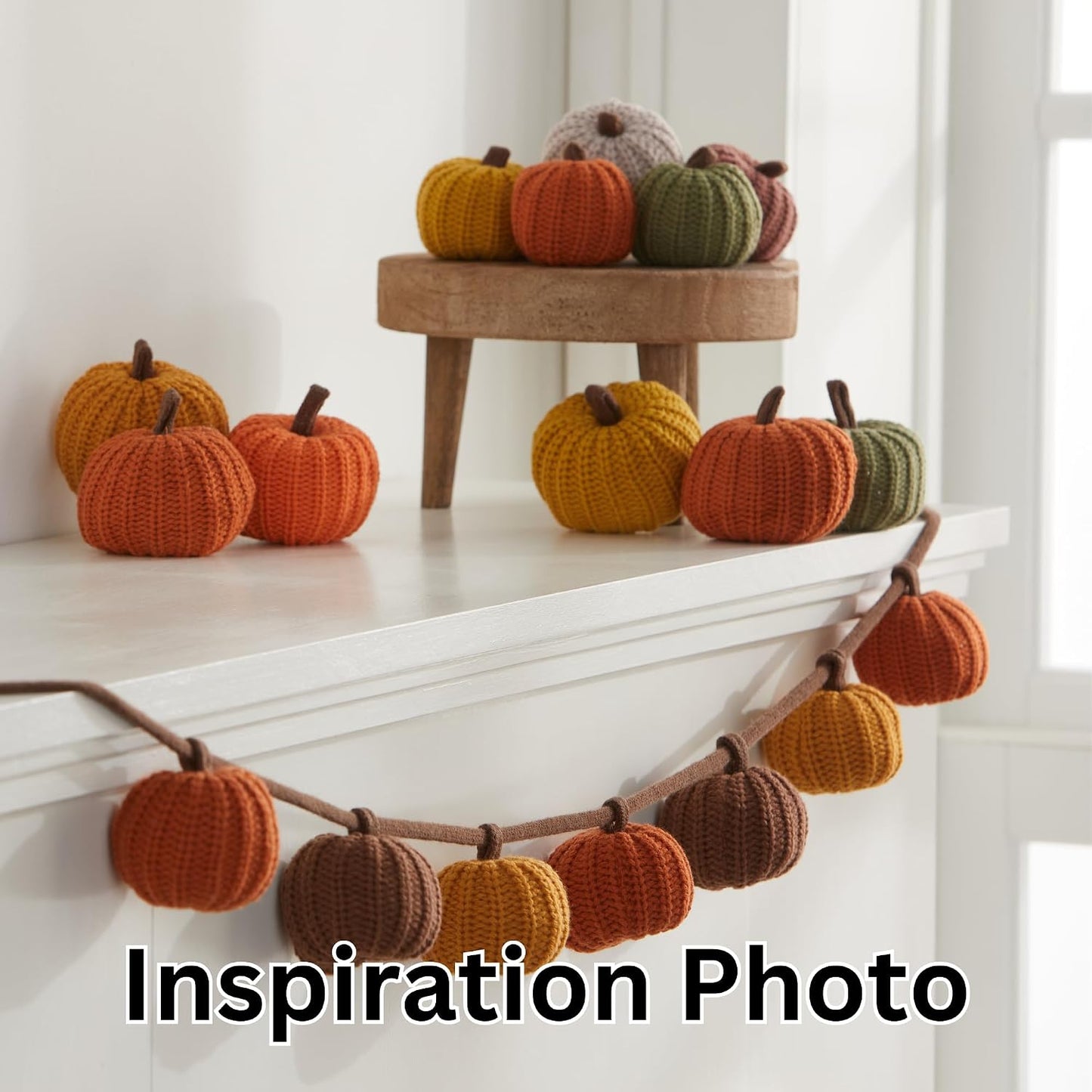 Set of 3 Cozy Knit Pumpkins