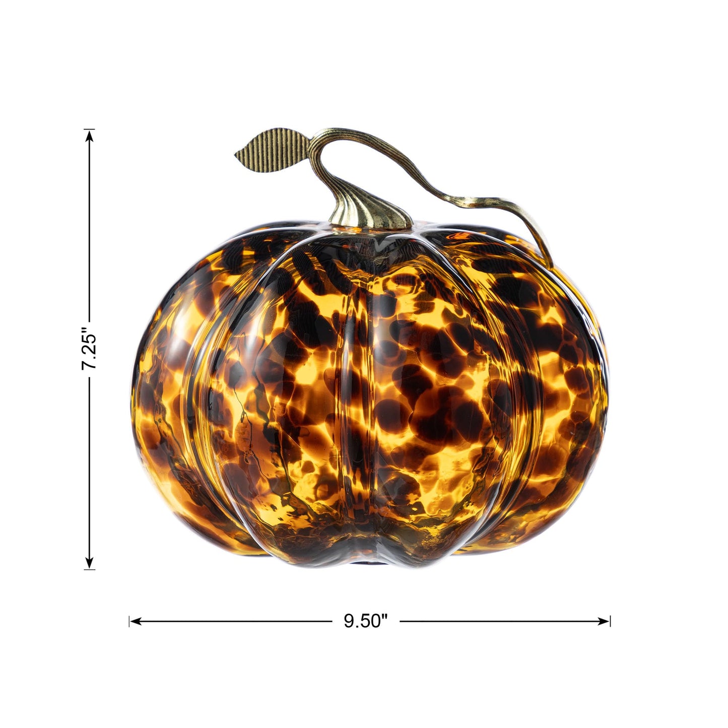 Amber Glass Pumpkin Decor