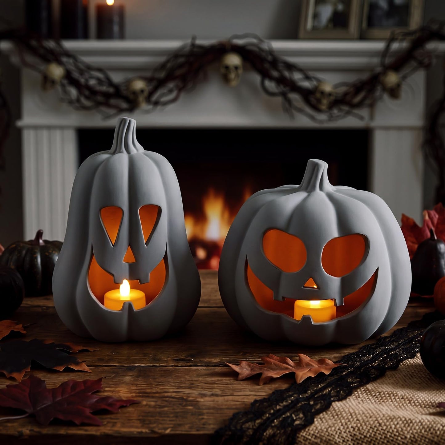 2 Pack Fall Terracotta Pumpkins