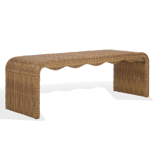 Safavieh Natural Faux Wicker Patio Bench