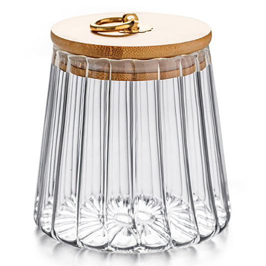Glass Canister Container with Bamboo Lid