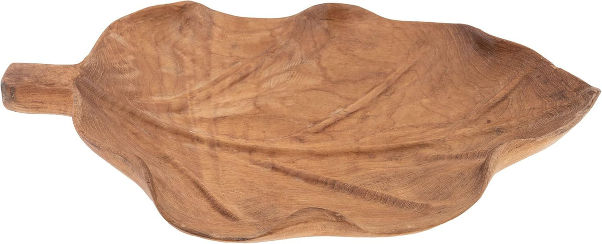 Hand Carved Leaf Bowl