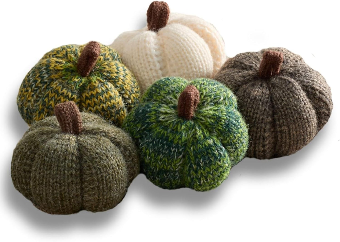 Set of 3 Cozy Knit Pumpkins