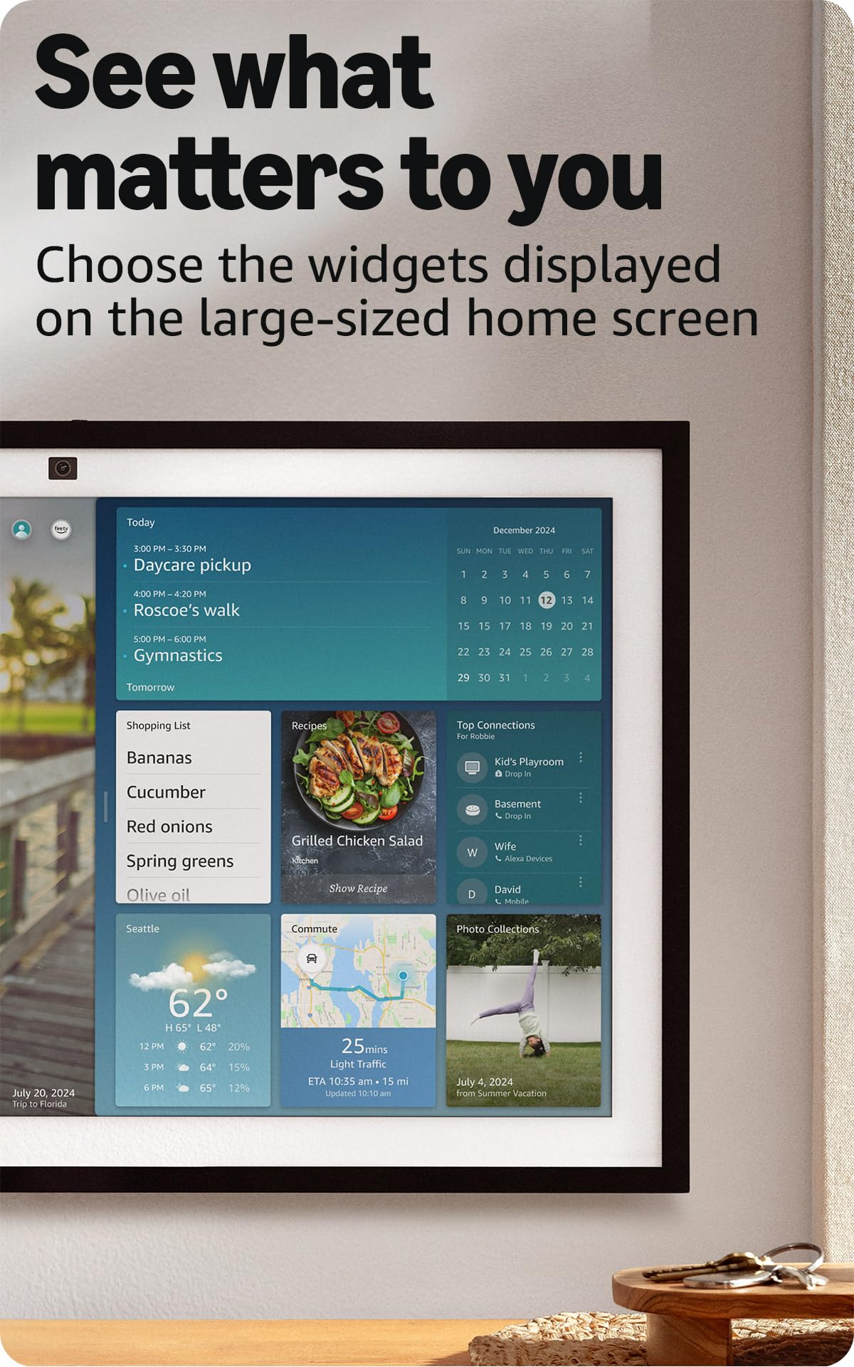 Amazon Echo Show 21 (newest model), Full HD 21" kitchen hub for home organization, with built-in Fire TV, Designed for Alexa+