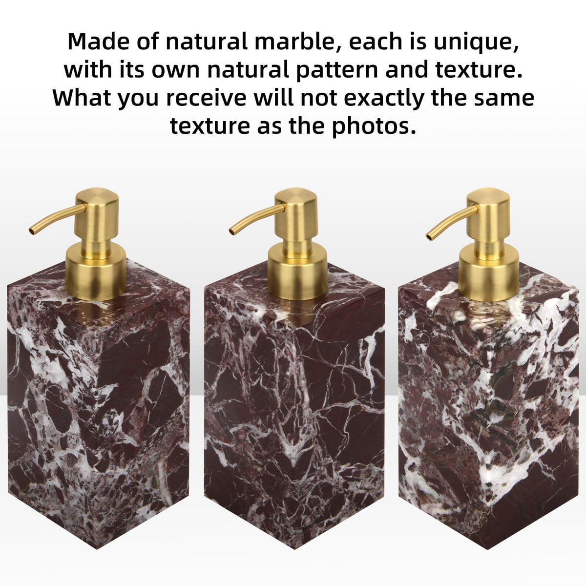 Natural Calacatta Viola Marble Soap Dispenser