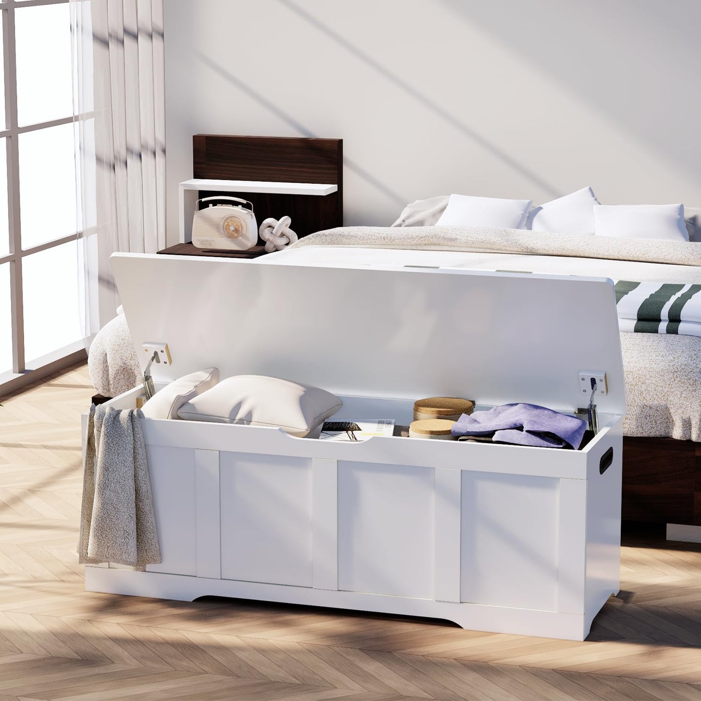 Timberer 47.2" Wooden Extra Large Storage Trunk