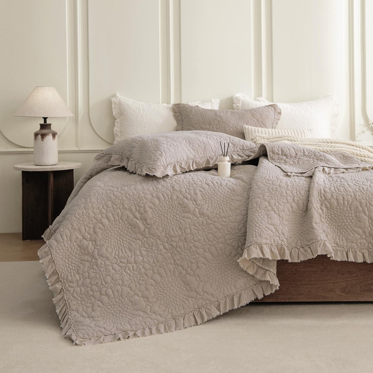 Cotton Oversized Quilt Bedspread Set