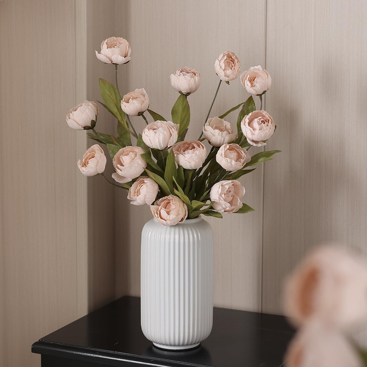6 Pcs Faux Silk Peony Artificial Flowers 27" Stems