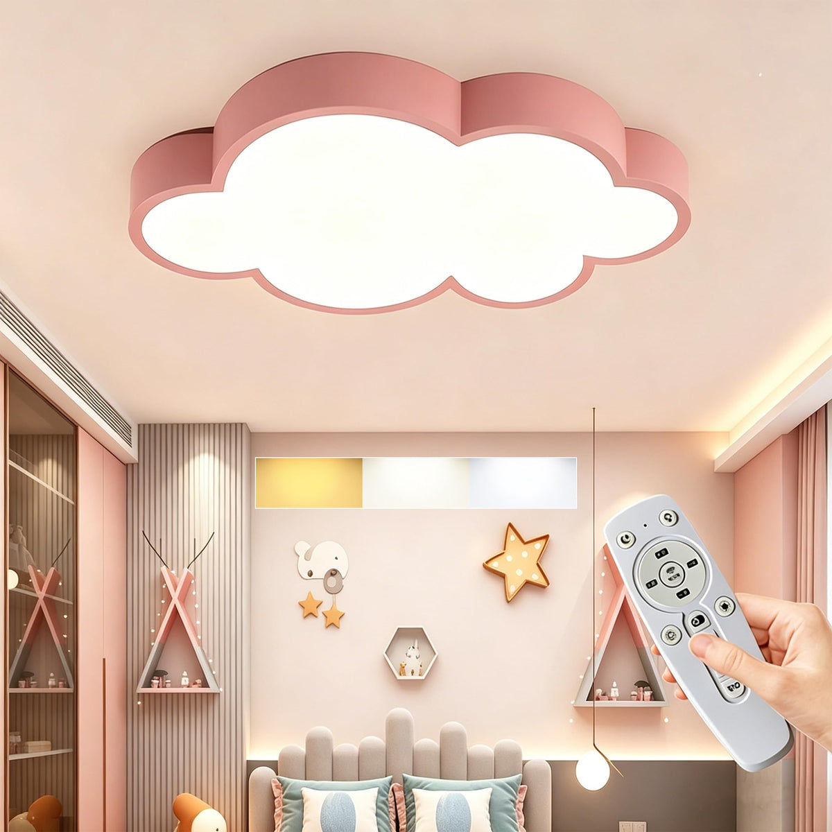 Cloud Shape Led Ceiling Light, with Remote Control