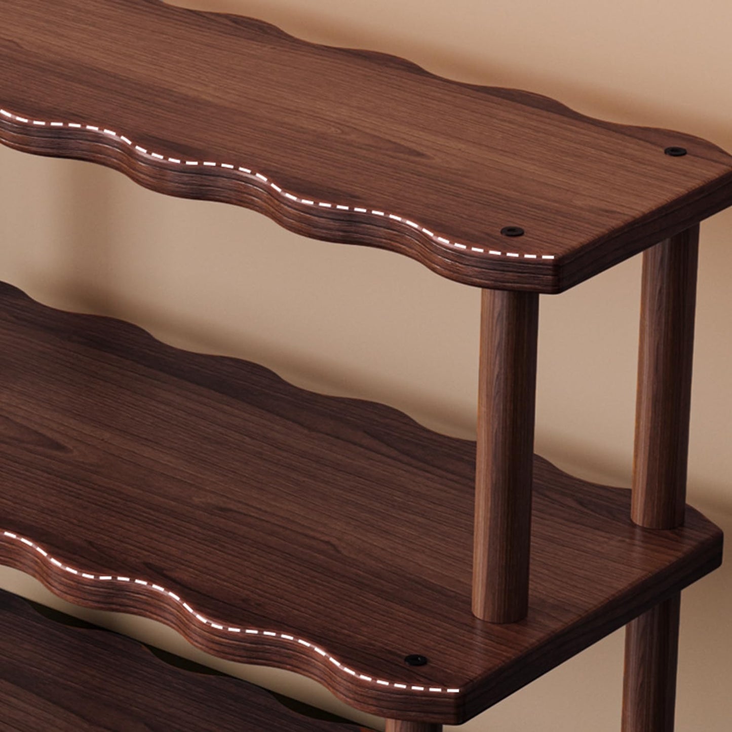 Wooden Mug Holder Countertop Cabinet