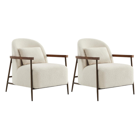 Set of 2 Accent Upholstered Chairs