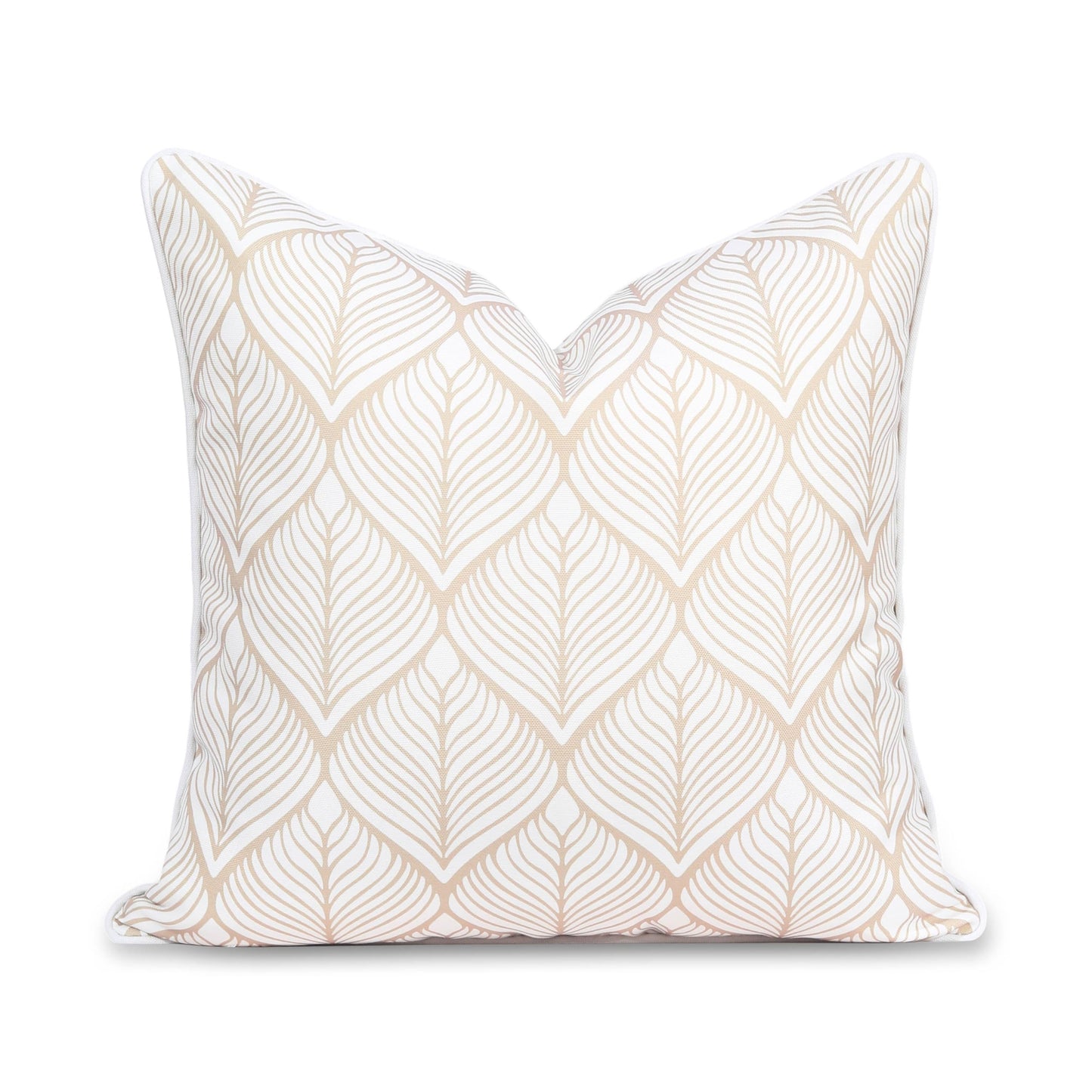 Indoor Outdoor Scalloped Lumbar Pillow Cover 12"x20"