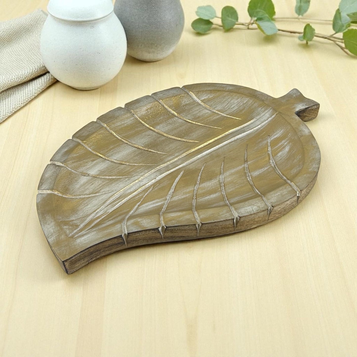 Wooden Decorative Pear Tray