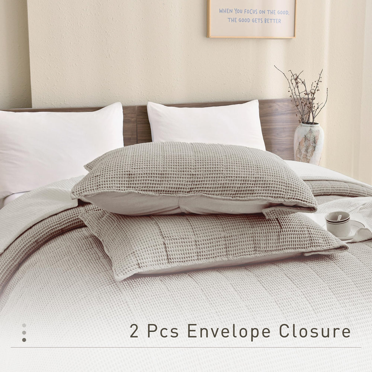 Oversized Waffle Weave Lightweight Coverlets_3 Pieces