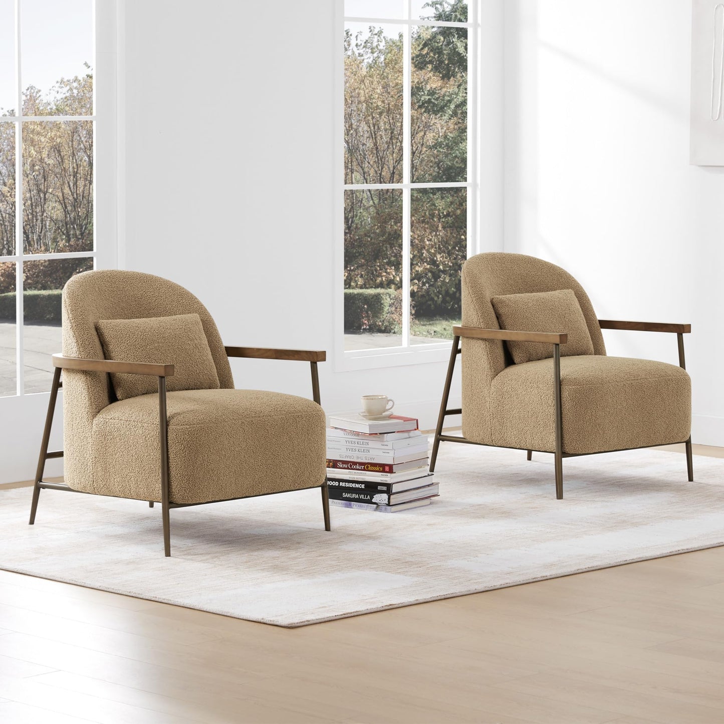 Set of 2 Accent Upholstered Chairs