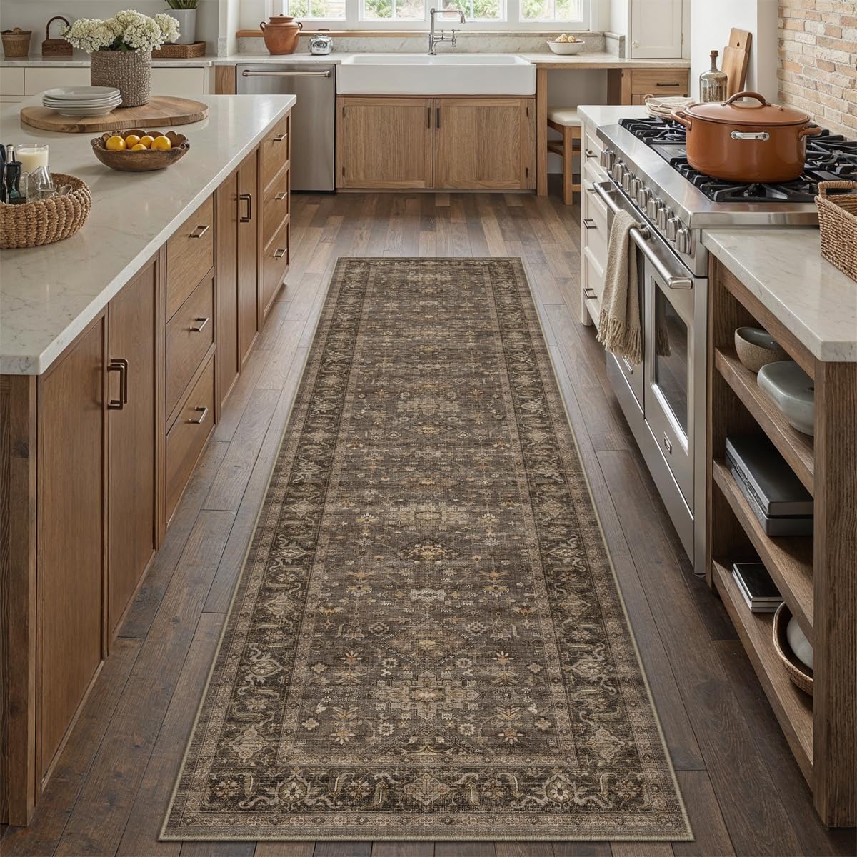 Dark Brown Vintage Rug