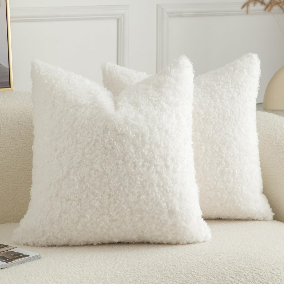 Pack of 2 Curly Teddy Wool Faux Fur