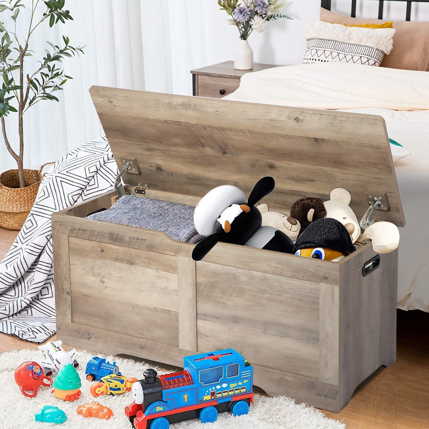 Timberer 47.2" Wooden Extra Large Storage Trunk