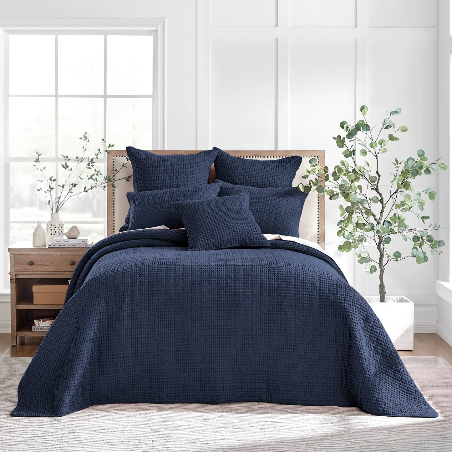 Levtex Home Mills Waffle King/Cal King Quilt Set (106x92in) with 2 Pillow Shams