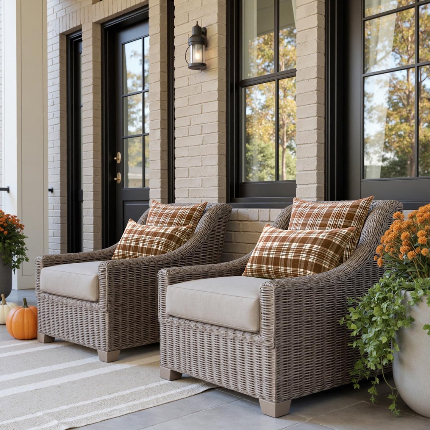 Fall Plaid Pillow Covers