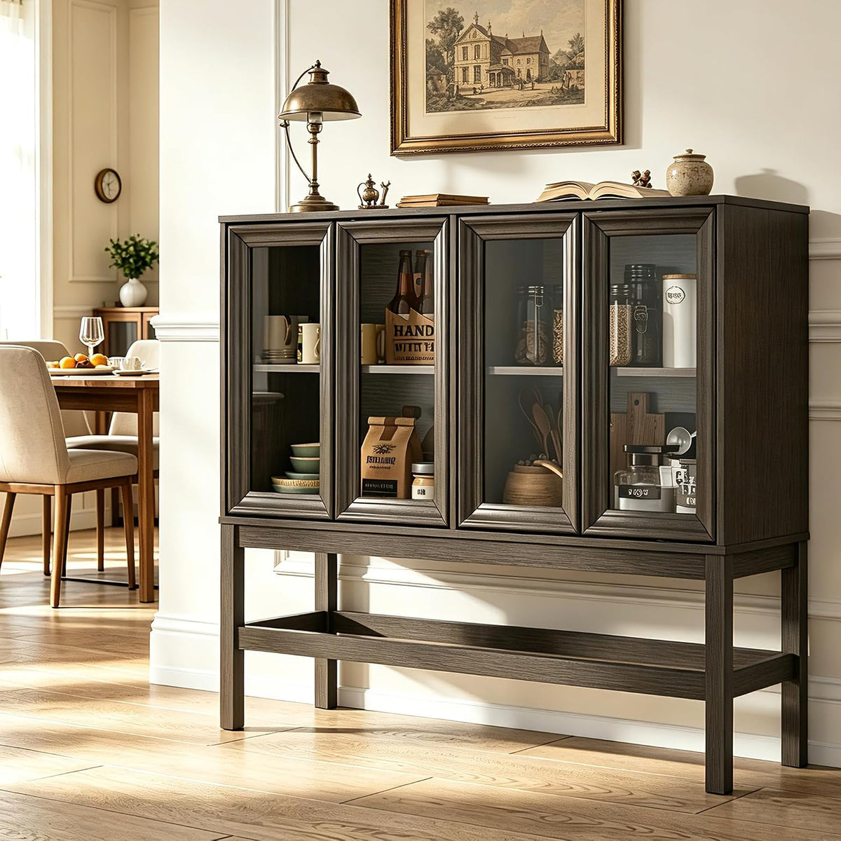 Mid-Century Modern Sideboard Buffet Cabinet with Storage